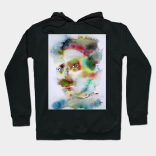 NIKOLA TESLA watercolor portrait .11 Hoodie